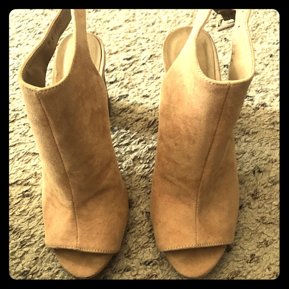 Open toe booties
